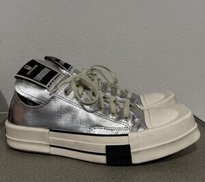 Converse Chuck 70 Low x Rick Owens Turbodrk Silver Lacquer 2022 Sz 7 Men’s